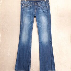 True Religion Womans Section Seat Jeans Sz.30x33/Blue/Flared/Stonewashed/U.S.A